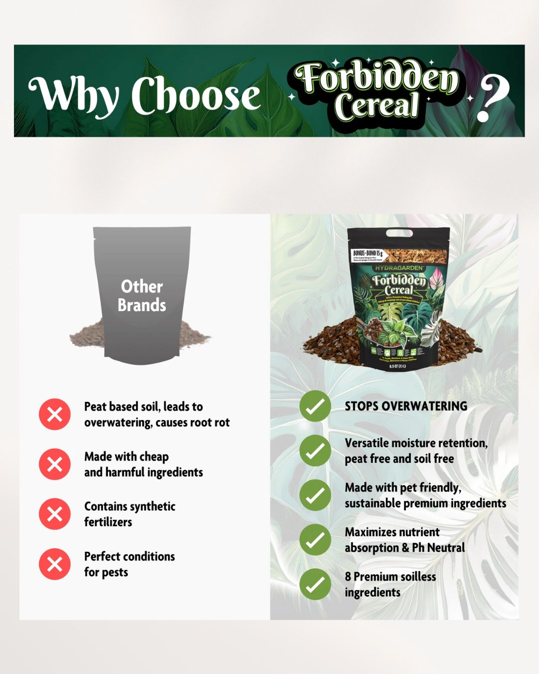 Forbidden Cereal Soilless Houseplant Potting Mix