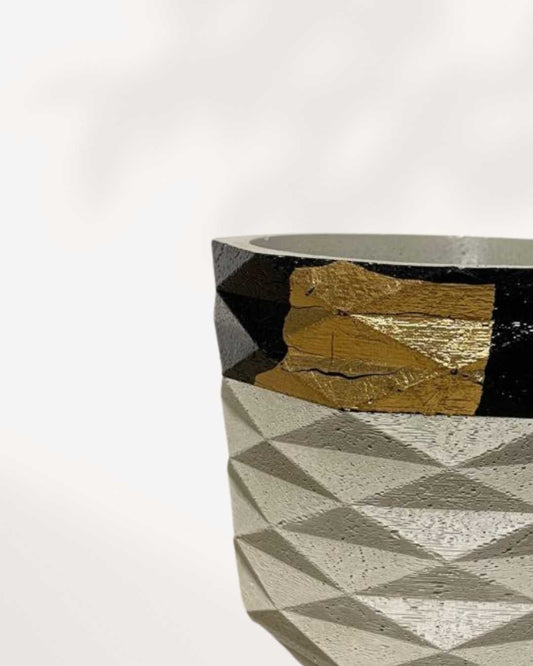 Rock On Concrete Planter