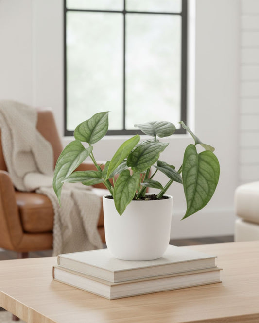 Monstera Siltepecana small front view, perfect indoor tropical houseplant, buy online