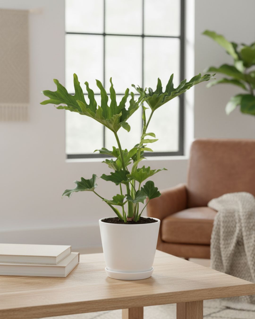 Philodendron Hope Selloum in 6" pot, lush green foliage. Buy healthy indoor plant online at Mygreenscape.ca