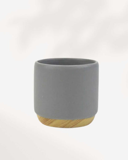 Sawyer Pot | Cylindrical Galzed Pot Light Gray