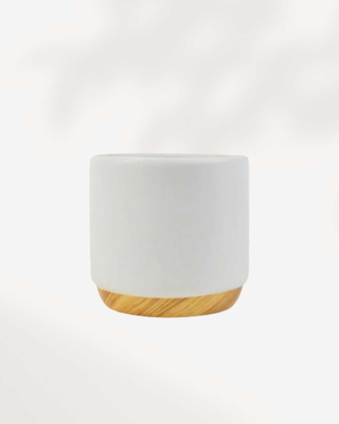 Sawyer Pot | Cylindrical Galzed Pot White